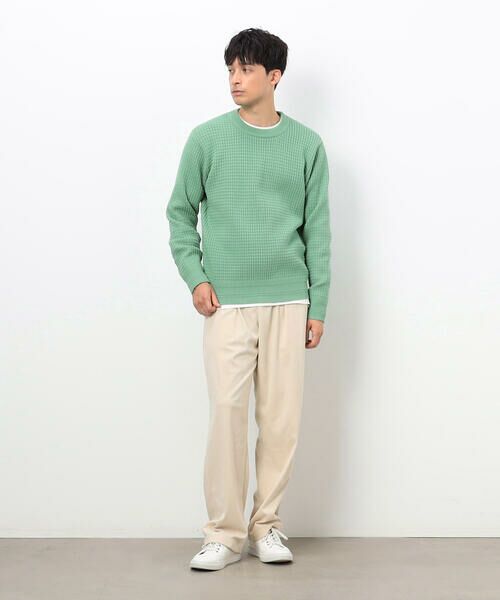 COMME CA ISM / コムサイズム ニット・セーター | ウォッシャブル ワッフル クルーネック ニット | 詳細24