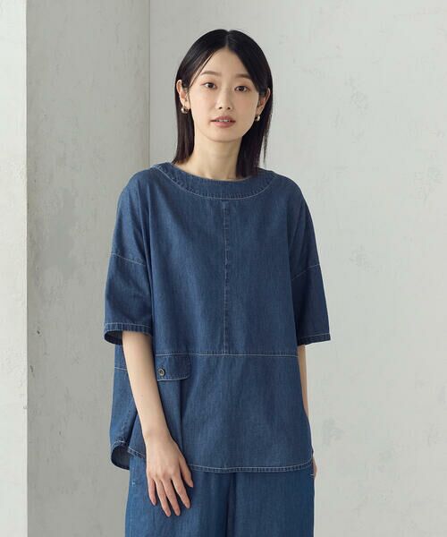 COMME CA ISM / コムサイズム シャツ・ブラウス | 【セットアップ対応】デニム　ブラウス | 詳細3