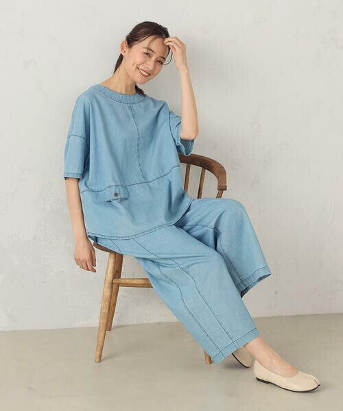 ジミーさん専用 セール】 【セットアップ対応】デニム ブラウス （シャツ