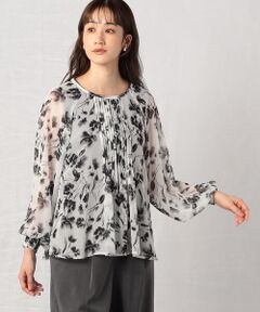 COMME CA ISM / コムサイズム シャツ・ブラウス | 水彩画の様な滲みが美しく品のあるフラワープリントブラウス/セットアップ対応