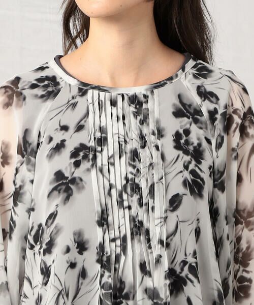 COMME CA ISM / コムサイズム シャツ・ブラウス | 水彩画の様な滲みが美しく品のあるフラワープリントブラウス/セットアップ対応 | 詳細6