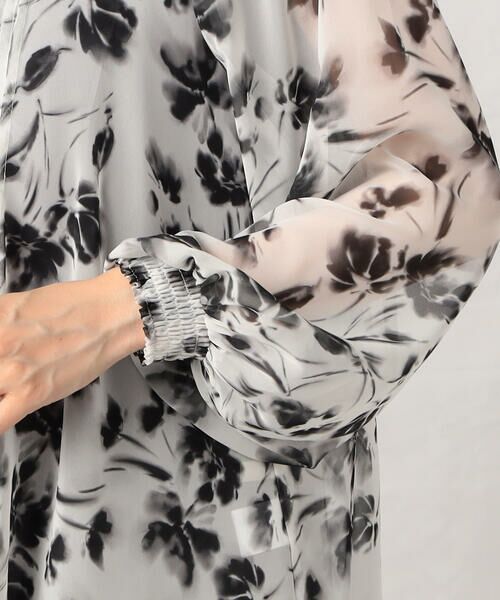 COMME CA ISM / コムサイズム シャツ・ブラウス | 水彩画の様な滲みが美しく品のあるフラワープリントブラウス/セットアップ対応 | 詳細8