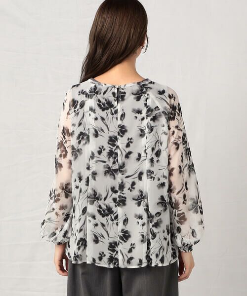 COMME CA ISM / コムサイズム シャツ・ブラウス | 水彩画の様な滲みが美しく品のあるフラワープリントブラウス/セットアップ対応 | 詳細5