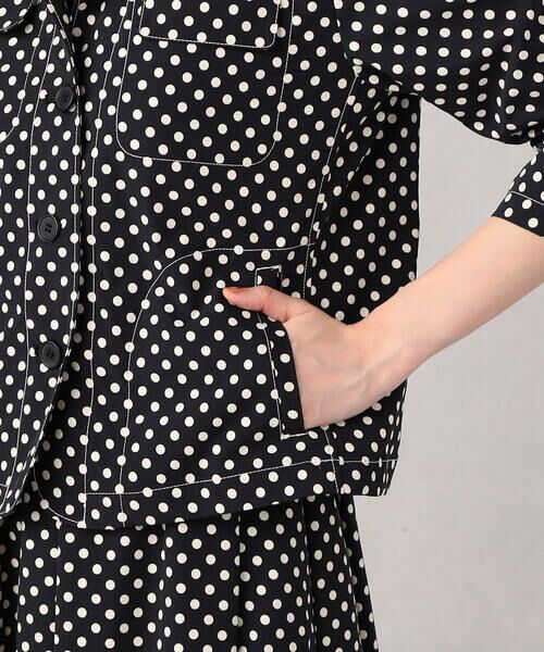 COMME CA ISM / コムサイズム テーラードジャケット | 【セットアップ対応】<ウォッシャブル>ドットプリント ジャケット | 詳細9