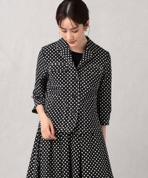 COMME CA ISM / コムサイズム テーラードジャケット | 【セットアップ対応】<ウォッシャブル>ドットプリント ジャケット | 詳細3