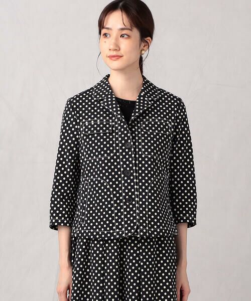 COMME CA ISM / コムサイズム テーラードジャケット | 【セットアップ対応】<ウォッシャブル>ドットプリント ジャケット | 詳細4