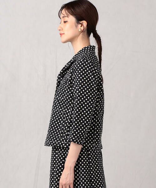 COMME CA ISM / コムサイズム テーラードジャケット | 【セットアップ対応】<ウォッシャブル>ドットプリント ジャケット | 詳細5