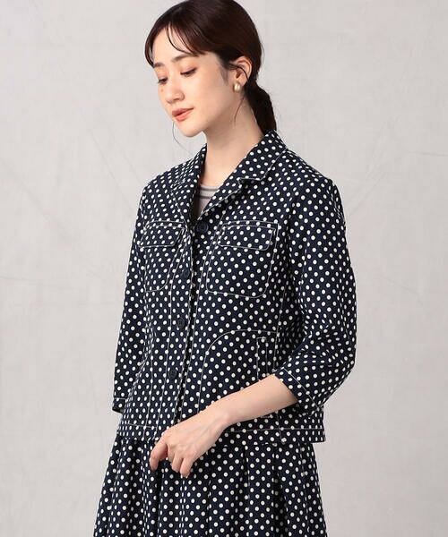 COMME CA ISM / コムサイズム テーラードジャケット | 【セットアップ対応】<ウォッシャブル>ドットプリント ジャケット | 詳細12