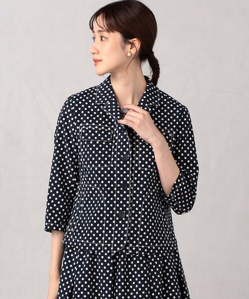 COMME CA ISM / コムサイズム テーラードジャケット | 【セットアップ対応】<ウォッシャブル>ドットプリント ジャケット | 詳細13