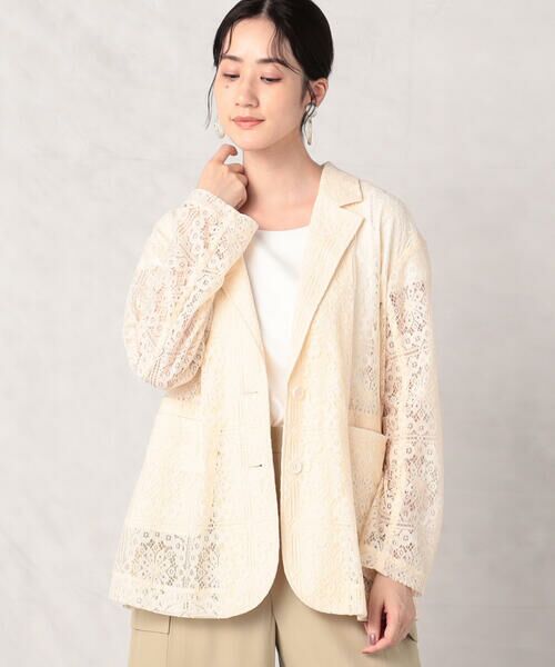 COMME CA ISM / コムサイズム テーラードジャケット | パッチワークレース　テーラードジャケット | 詳細4