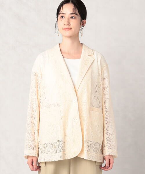 COMME CA ISM / コムサイズム テーラードジャケット | パッチワークレース　テーラードジャケット | 詳細5
