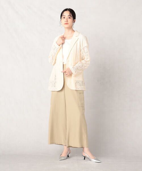 COMME CA ISM / コムサイズム テーラードジャケット | パッチワークレース　テーラードジャケット | 詳細1