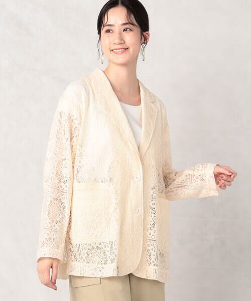 COMME CA ISM / コムサイズム テーラードジャケット | パッチワークレース　テーラードジャケット | 詳細3