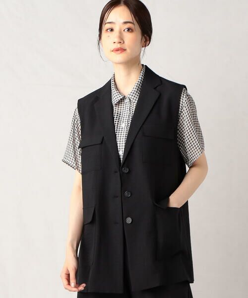 COMME CA ISM / コムサイズム ベスト | 【セットアップ対応】スリーブレスジャケット | 詳細3