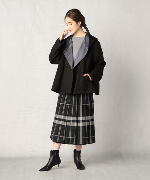 COMME CA ISM / コムサイズム その他アウター | 配色 ショートフードコート | 詳細1