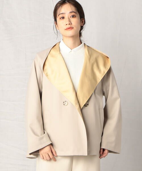 COMME CA ISM / コムサイズム その他アウター | 配色 ショートフードコート | 詳細5