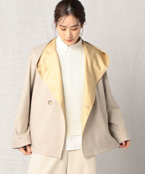 COMME CA ISM / コムサイズム その他アウター | 配色 ショートフードコート | 詳細6