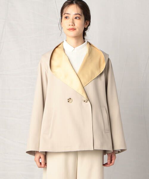 COMME CA ISM / コムサイズム その他アウター | 配色 ショートフードコート | 詳細7