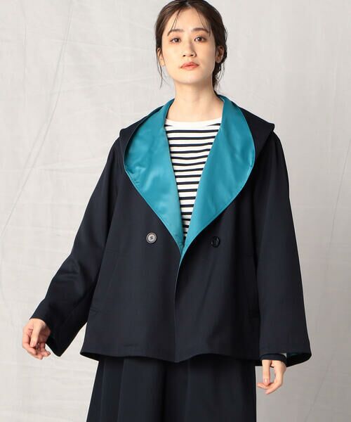 COMME CA ISM / コムサイズム その他アウター | 配色 ショートフードコート | 詳細19