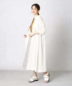 COMME CA ISM / コムサイズム ロング・マキシ丈ワンピース | ＜ウォッシャブル＞インド綿　刺繍ワンピース