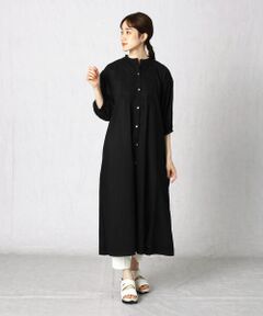 COMME CA ISM / コムサイズム ロング・マキシ丈ワンピース | ＜ウォッシャブル＞インド綿　刺繍ワンピース