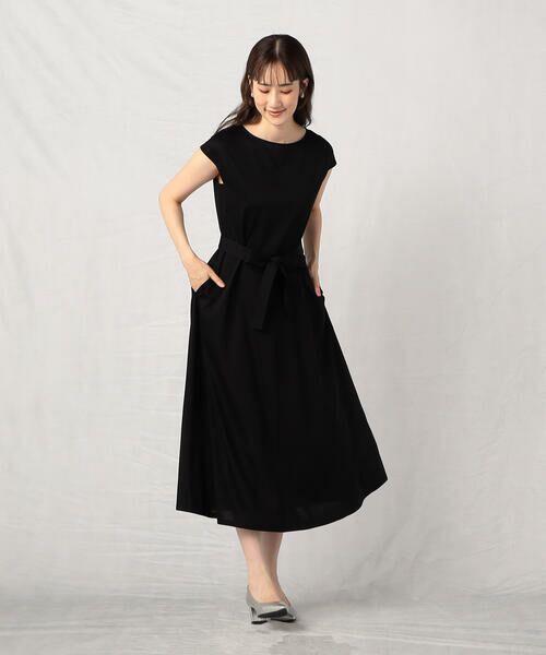 COMME CA ISM / コムサイズム ドレス | ウォッシャブル ウエストベルト付きフレンチスリーブワンピース | 詳細2