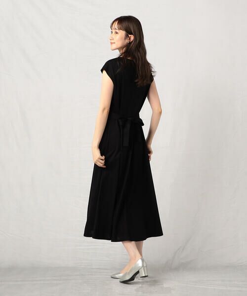 COMME CA ISM / コムサイズム ドレス | ウォッシャブル ウエストベルト付きフレンチスリーブワンピース | 詳細3
