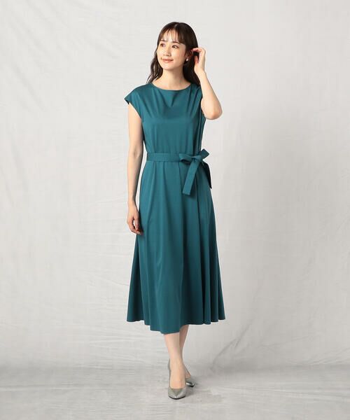 COMME CA ISM / コムサイズム ドレス | ウォッシャブル ウエストベルト付きフレンチスリーブワンピース | 詳細5