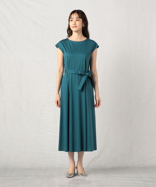 COMME CA ISM / コムサイズム ドレス | ウォッシャブル ウエストベルト付きフレンチスリーブワンピース | 詳細9