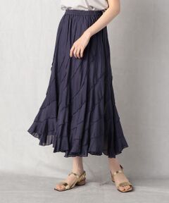 COMME CA ISM / コムサイズム ミニ・ひざ丈スカート | インドコットンフレアースカート