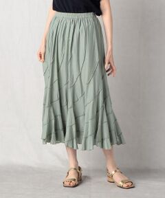 COMME CA ISM / コムサイズム ミニ・ひざ丈スカート | インドコットンフレアースカート