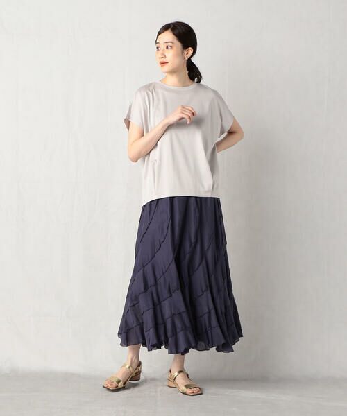 COMME CA ISM / コムサイズム ミニ・ひざ丈スカート | インドコットンフレアースカート | 詳細1