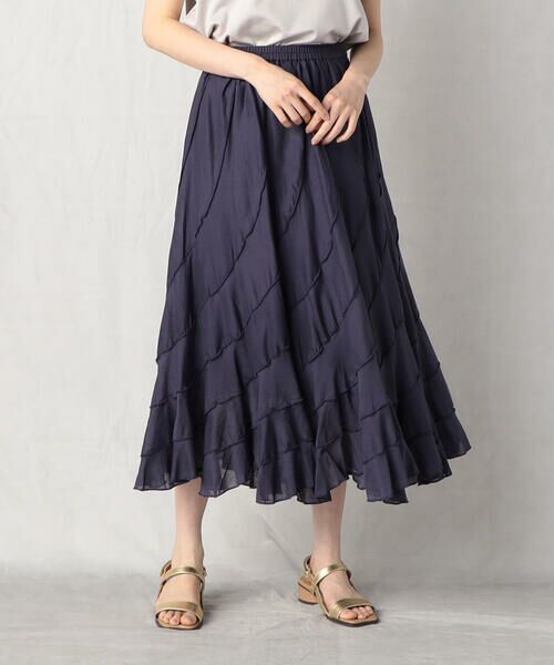 COMME CA ISM / コムサイズム ミニ・ひざ丈スカート | インドコットンフレアースカート | 詳細2