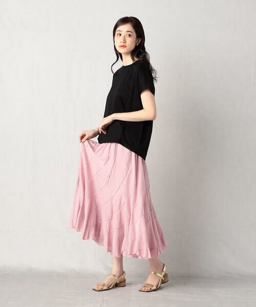 COMME CA ISM / コムサイズム ミニ・ひざ丈スカート | インドコットンフレアースカート | 詳細5