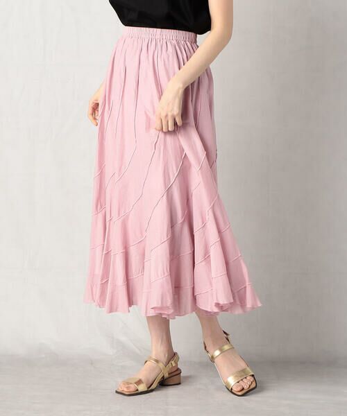 COMME CA ISM / コムサイズム ミニ・ひざ丈スカート | インドコットンフレアースカート | 詳細6