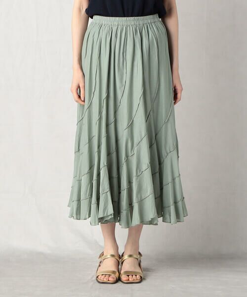 COMME CA ISM / コムサイズム ミニ・ひざ丈スカート | インドコットンフレアースカート | 詳細18