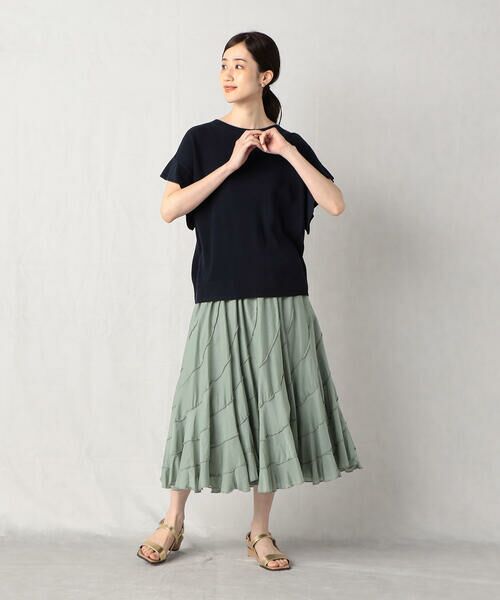 COMME CA ISM / コムサイズム ミニ・ひざ丈スカート | インドコットンフレアースカート | 詳細13