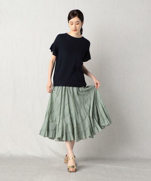 COMME CA ISM / コムサイズム ミニ・ひざ丈スカート | インドコットンフレアースカート | 詳細14