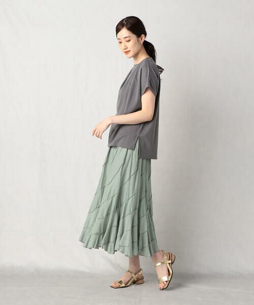 COMME CA ISM / コムサイズム ミニ・ひざ丈スカート | インドコットンフレアースカート | 詳細15