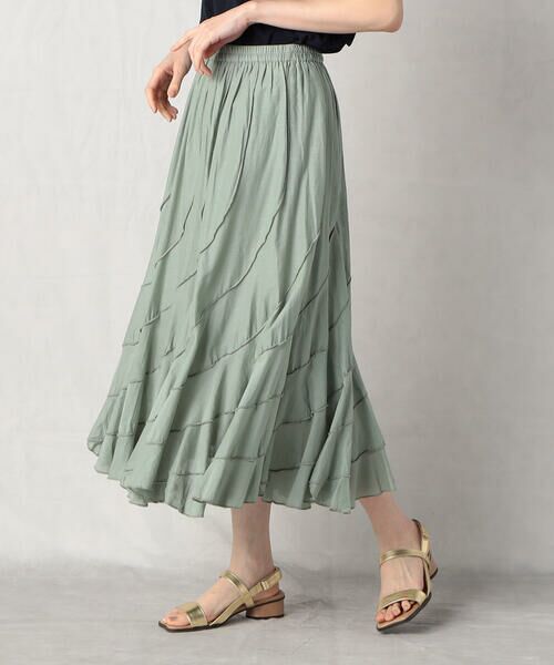 COMME CA ISM / コムサイズム ミニ・ひざ丈スカート | インドコットンフレアースカート | 詳細17