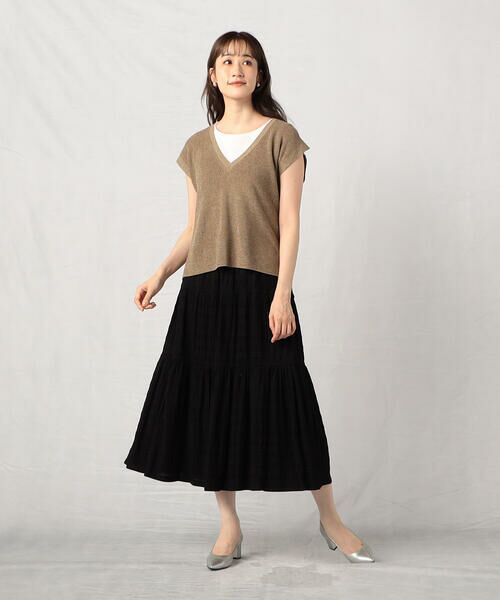 COMME CA ISM / コムサイズム ロング・マキシ丈スカート | ティアードスカート | 詳細1