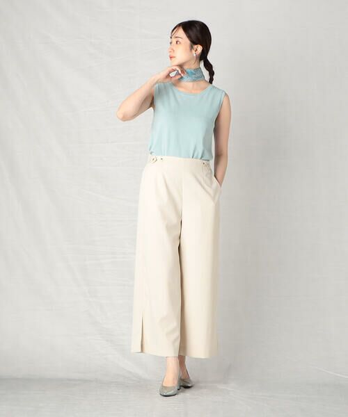 COMME CA ISM / コムサイズム その他パンツ | ウエストアジャスト スリット入り ゴムパンツ | 詳細9