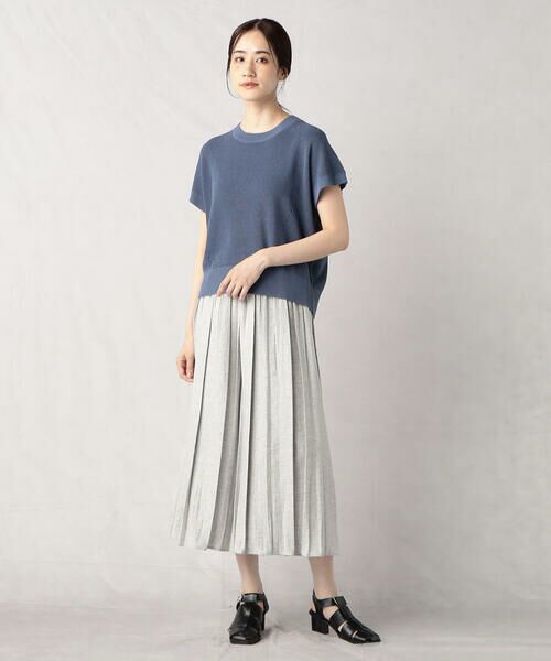 COMME CA ISM / コムサイズム ショート・ハーフ・半端丈パンツ | 米沢織　リネン混ジャガードゴムパンツ | 詳細1