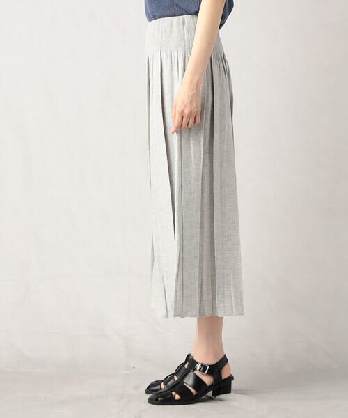 COMME CA ISM / コムサイズム ショート・ハーフ・半端丈パンツ | 米沢織　リネン混ジャガードゴムパンツ | 詳細4