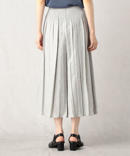 COMME CA ISM / コムサイズム ショート・ハーフ・半端丈パンツ | 米沢織　リネン混ジャガードゴムパンツ | 詳細5