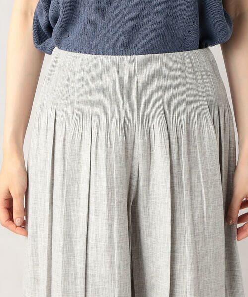 COMME CA ISM / コムサイズム ショート・ハーフ・半端丈パンツ | 米沢織　リネン混ジャガードゴムパンツ | 詳細6