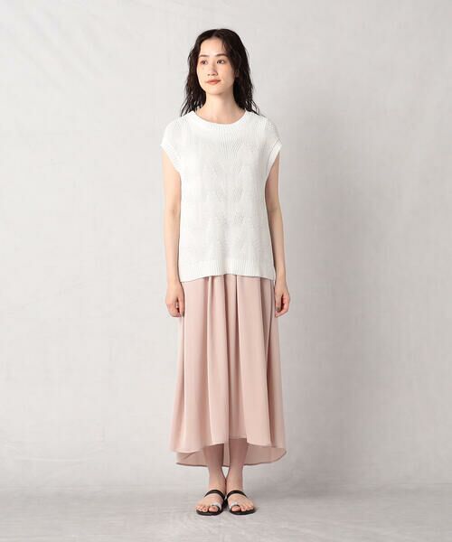 COMME CA ISM / コムサイズム ロング・マキシ丈ワンピース | 【セットアイテム】柄編みニット＆ヴィンテージサテンワンピース | 詳細9