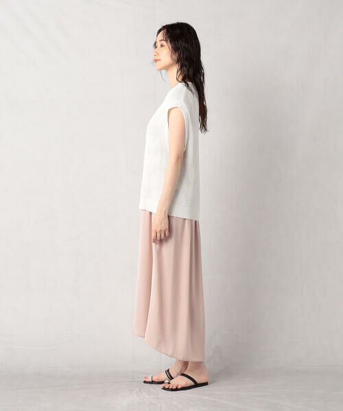 COMME CA ISM / コムサイズム ロング・マキシ丈ワンピース | 【セットアイテム】柄編みニット＆ヴィンテージサテンワンピース | 詳細10