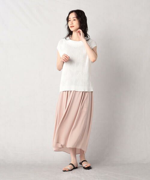 COMME CA ISM / コムサイズム ロング・マキシ丈ワンピース | 【セットアイテム】柄編みニット＆ヴィンテージサテンワンピース | 詳細2