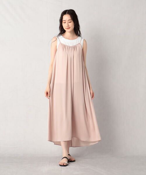 COMME CA ISM / コムサイズム ロング・マキシ丈ワンピース | 【セットアイテム】柄編みニット＆ヴィンテージサテンワンピース | 詳細3